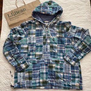 LL Bean Patchwork Anorak lightweight hoodie